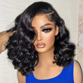 220% Density Body Wave Wear And Go Glueless Human Hair Wigs Bob Wigs For Women Ready To Wear Pre Cut 13x4 Front Wig No Lace