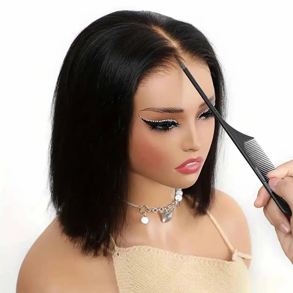 250% Density Straight Wear And Go Glueless 13x4 Bob Wig For Women Ready To Go Human Hair Wigs 4x4 5x5Lace Closure Wig Human Hair