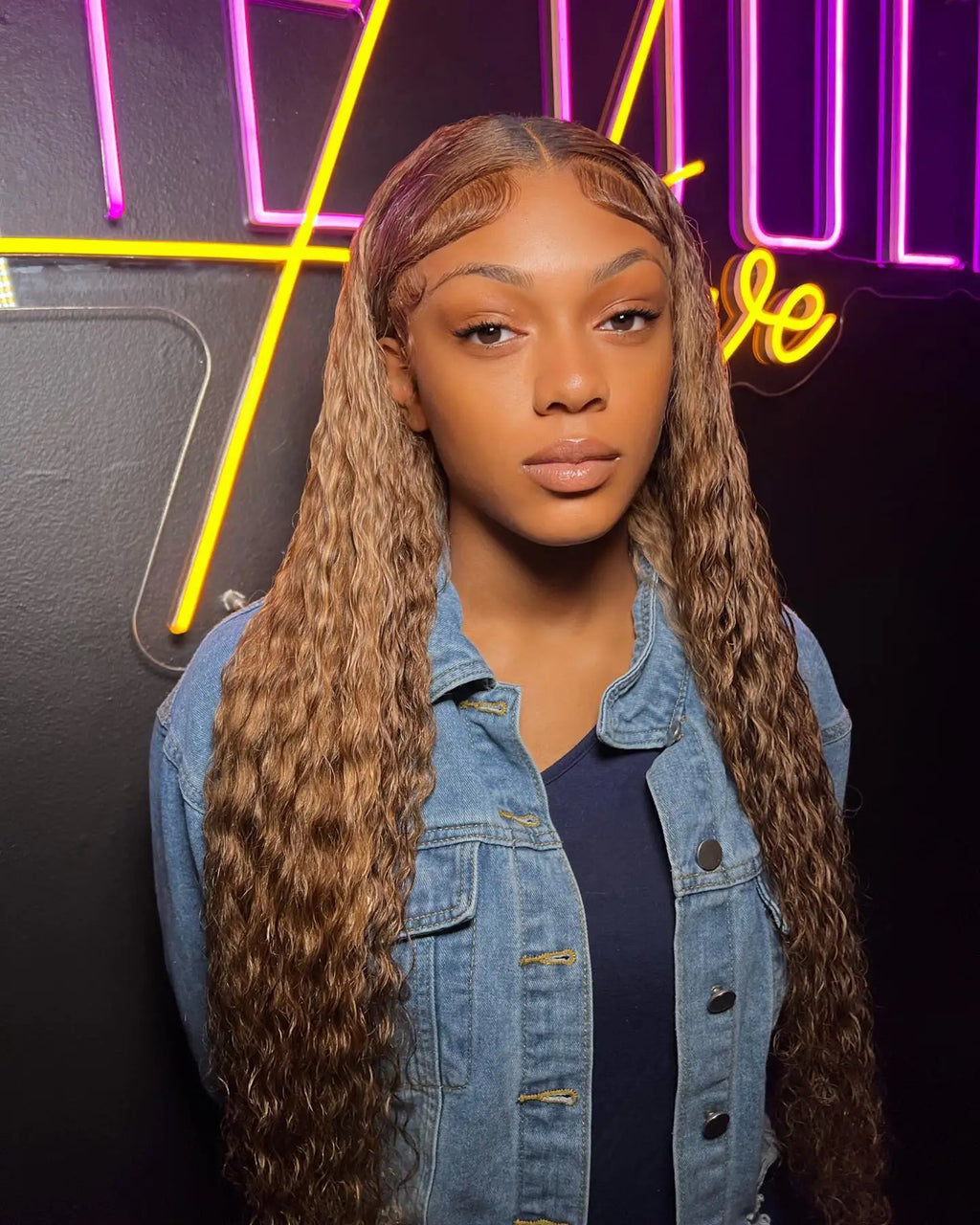 40 42 Inch Curly Highlight Wig Human Hair Colored 13x6 HD Deep Wave Frontal Wig 250% Honey Blond 13x4 Lace Front Wigs For Women
