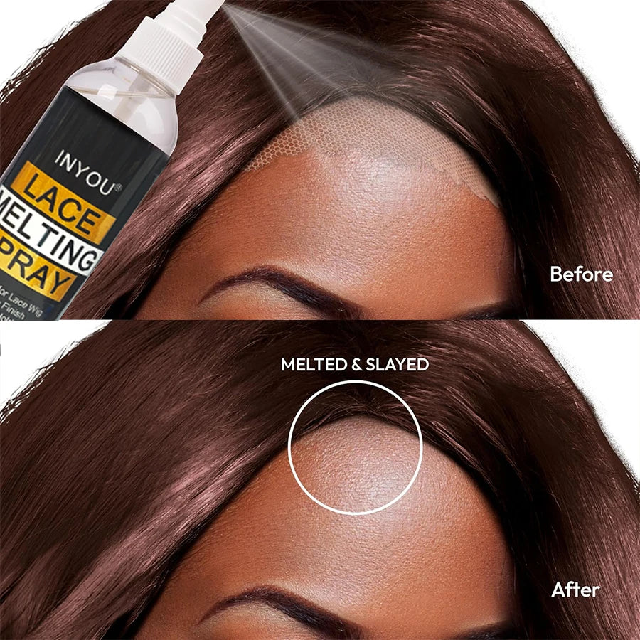 100ML Lace Melting and Holding Spray Hair Adhesive for Wigs,  Lace Wig Melting Spray ,Strong Natural Finishing Hold