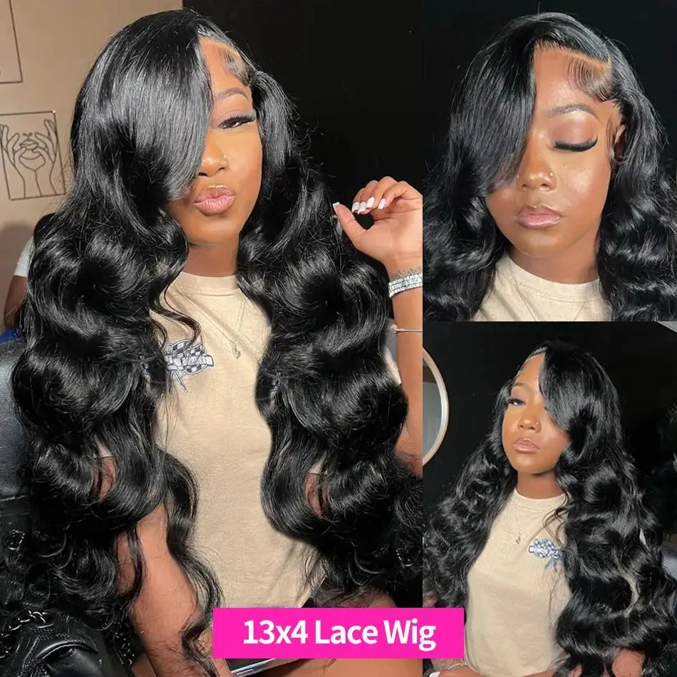HD Transparent 13x4 13x6 Body Wave Lace Front Wig Pre Plucked 360 Lace Frontal Wig