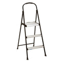 Lightweight ThreeStep Folding Step Stool for Home Use Large Platform, OneHand Release, NonMarring Leg Tips, Aluminum and Steel F