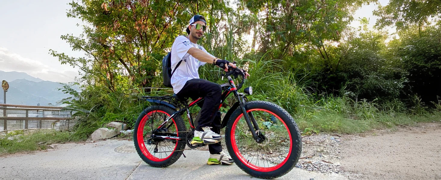 EOEOTWO 1500W Electric Bike 48V 15Ah Battery 26" 4.0 Fat Tire Ebike 34MPH High Speed Mountain Bicycle Off-Road Snow Bike for Adults