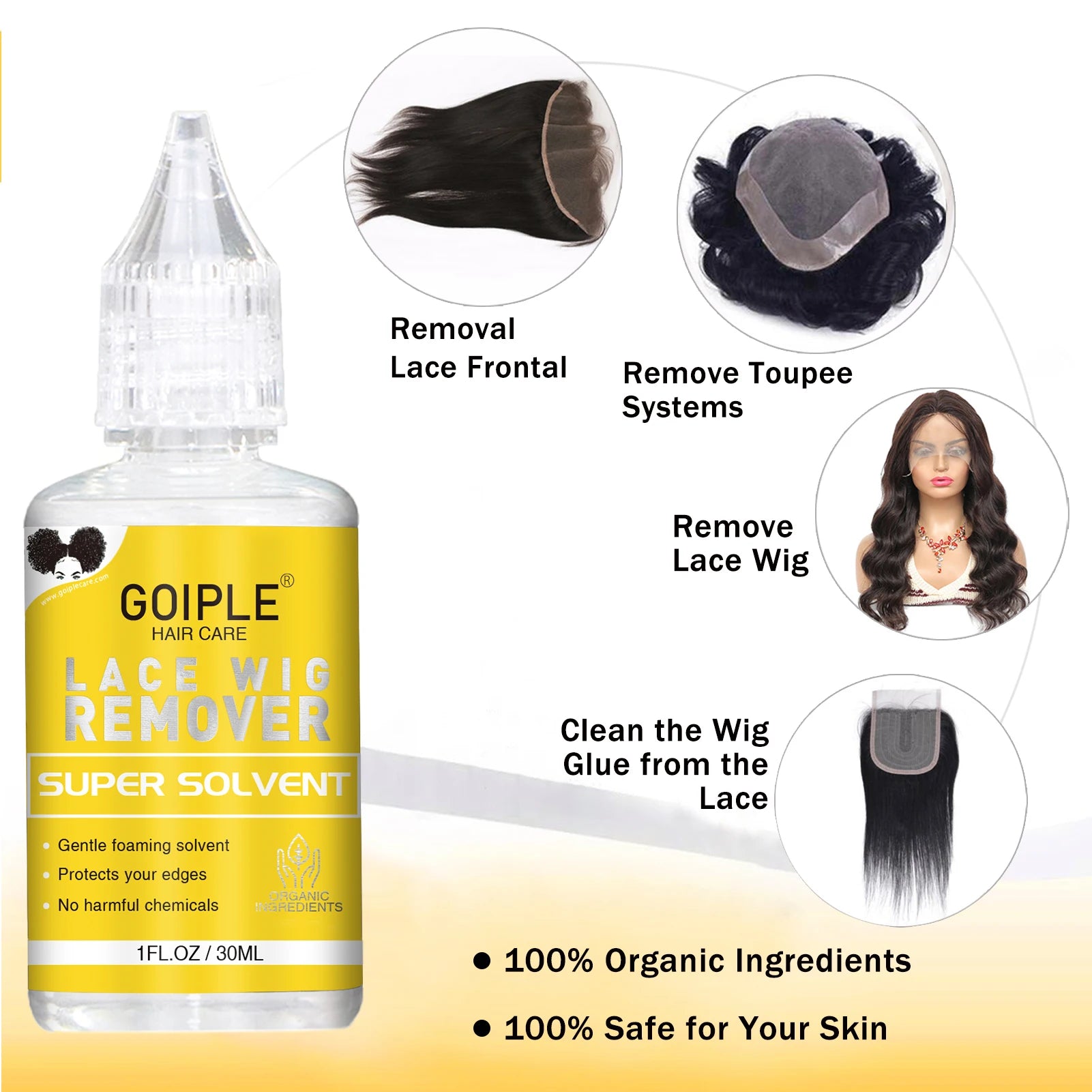 GOIPLE Melting Spray Lace Wig Installation Kit Extra Hold Wig Glue Spray, Waterproof lace glue, Hair Wax stick, Wig Remover