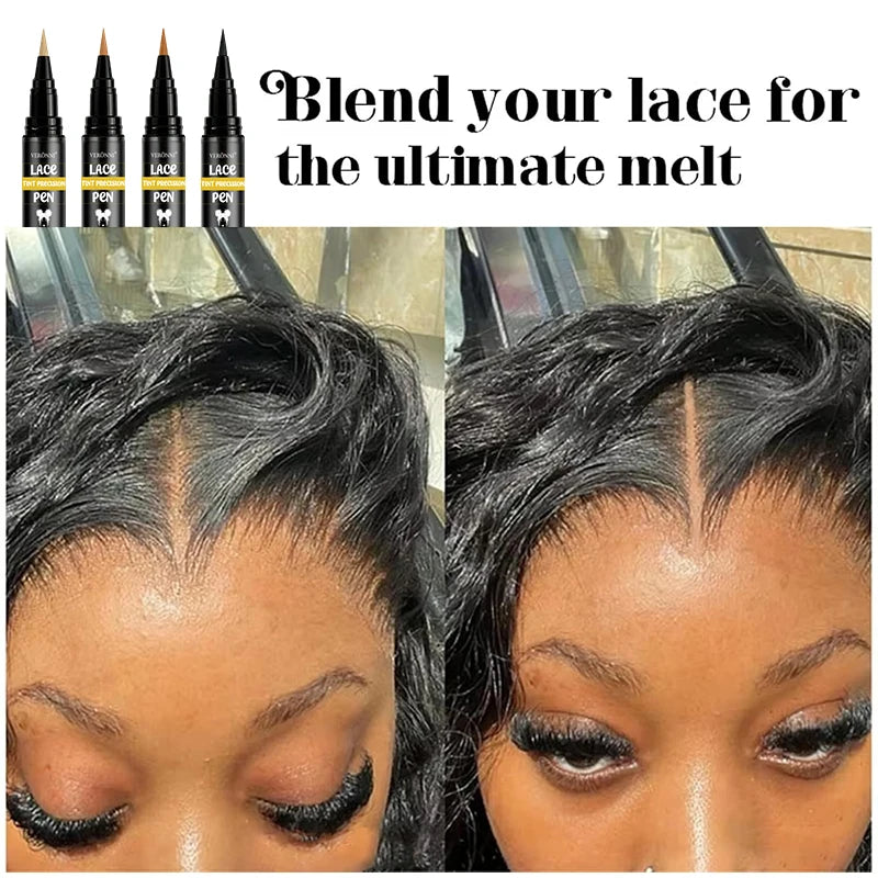 Lasting Lace Tint Precision Pen Wig Lace Dyeing Stick 5ml Wearing Wigs dye pen lace corrective lace net dye pen for lace dyeing