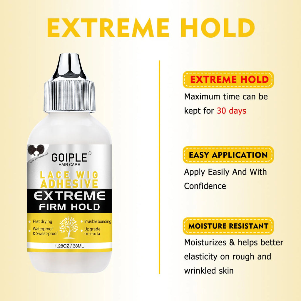 GOIPLE Melting Spray Lace Wig Installation Kit Extra Hold Wig Glue Spray, Waterproof lace glue, Hair Wax stick, Wig Remover