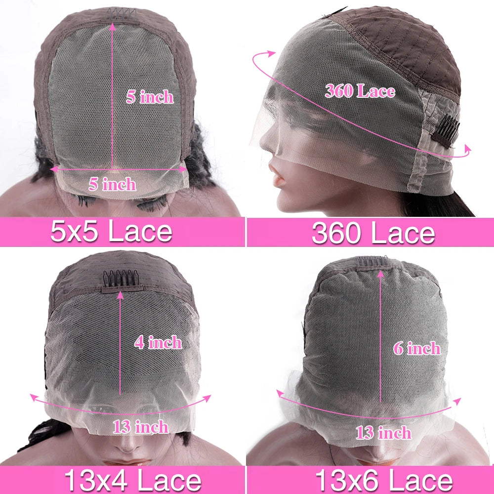 HD Transparent 13x4 13x6 Body Wave Lace Front Wig Pre Plucked 360 Lace Frontal Wig