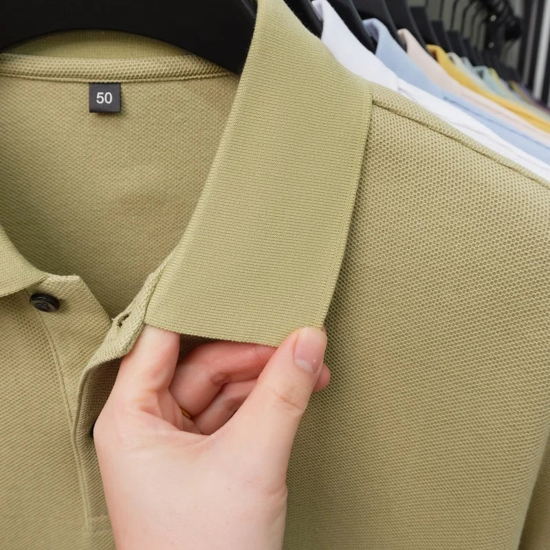 High end 100% cotton short sleeve polo shirt men's fashion luxury brand hot selling pony embroidery golf casual business T-shirt
