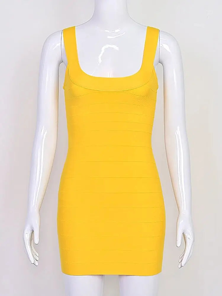 BEAUKEY New Trendy Pink Ginger Bandage Mini Party Dress Women Quality Sexy Bustier Backless Bodycon Dress Club Birthday Dress