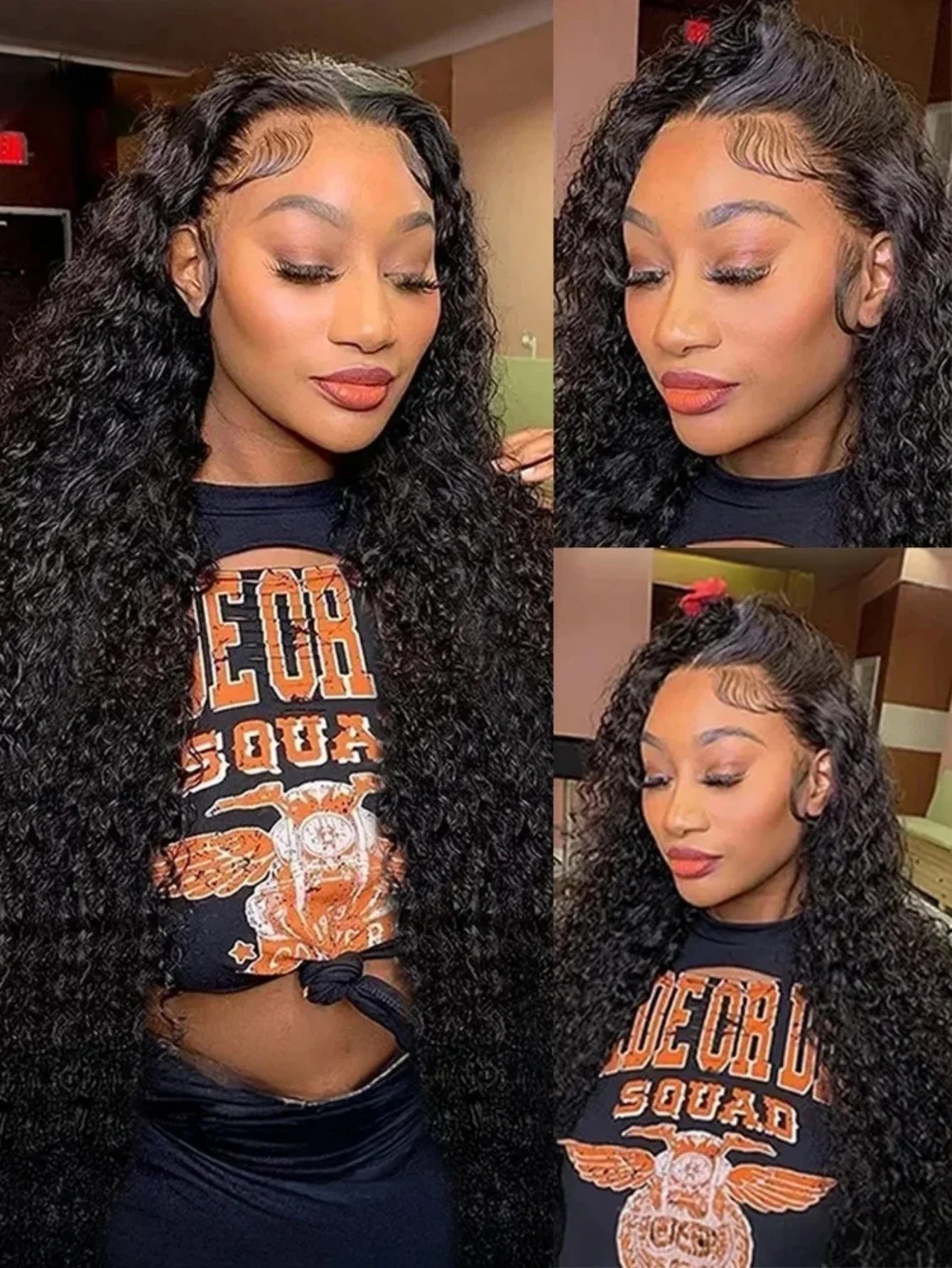 Golden Deep Wave 13x4 13x6 HD Lace Frontal Wigs Human Hair Water Curly Front Wigs 5x5 Glueless Human Hair for Women For Women