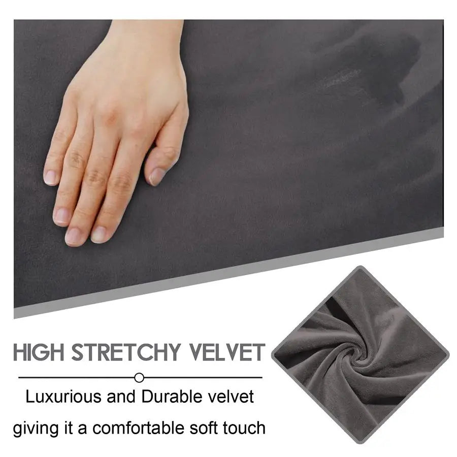 Velvet 8Pieces Recliner Sofa Covers Stretch Reclining Couch Covers for 3 Cushion Reclining Sofa Slipcovers Furniture Covers Thic