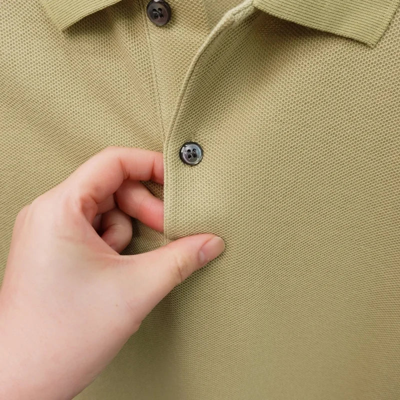High end 100% cotton short sleeve polo shirt men's fashion luxury brand hot selling pony embroidery golf casual business T-shirt