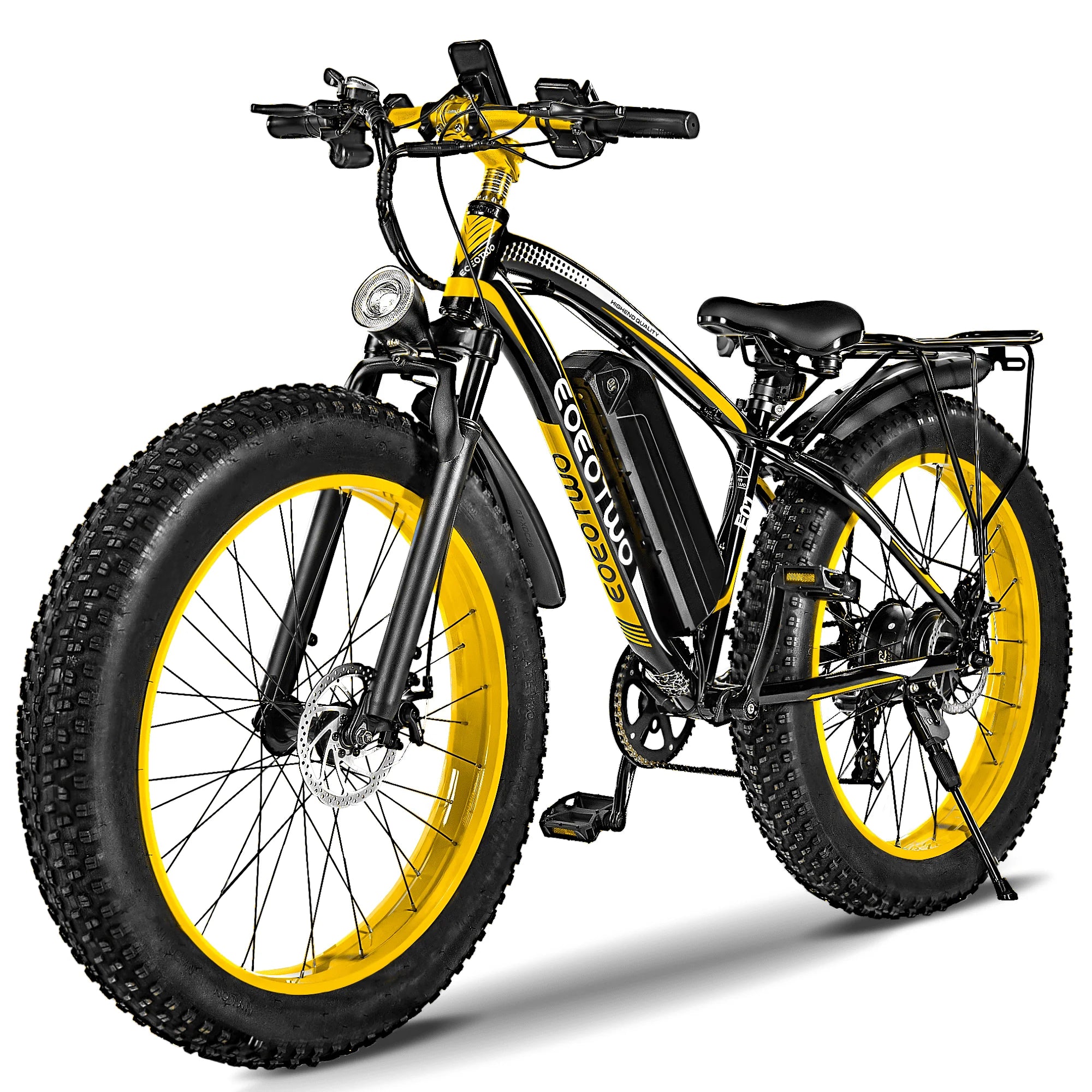 EOEOTWO 1500W Electric Bike 48V 15Ah Battery 26" 4.0 Fat Tire Ebike 34MPH High Speed Mountain Bicycle Off-Road Snow Bike for Adults