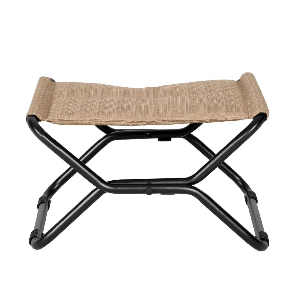 HeavyDuty Outdoor Chaise Lounge Chair, Reclining Folding Camping Chair with Removable Footrest, AllWeather Portable Patio LC