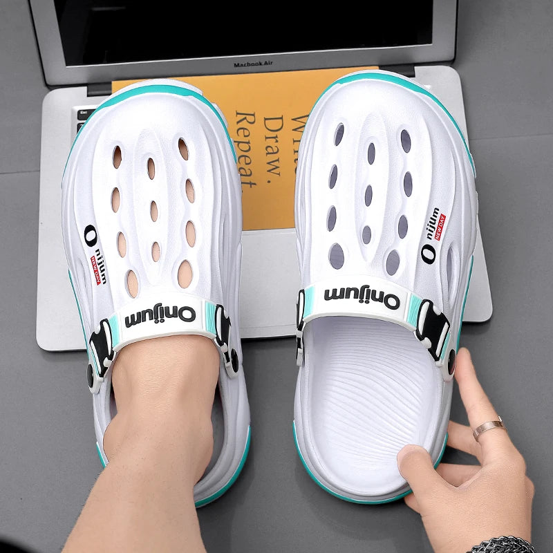 Summer Men's Beach Clogs EVA Soft Slippers Outdoor Sandals Fashion Slides For Men Casual Garden Shoes Male Women Beach Slippers