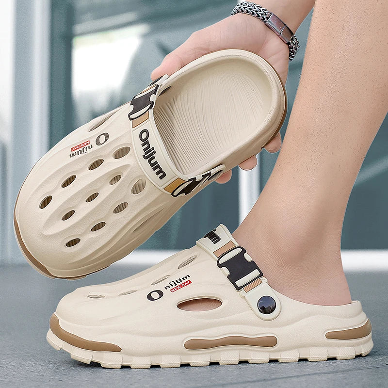 Summer Men's Beach Clogs EVA Soft Slippers Outdoor Sandals Fashion Slides For Men Casual Garden Shoes Male Women Beach Slippers
