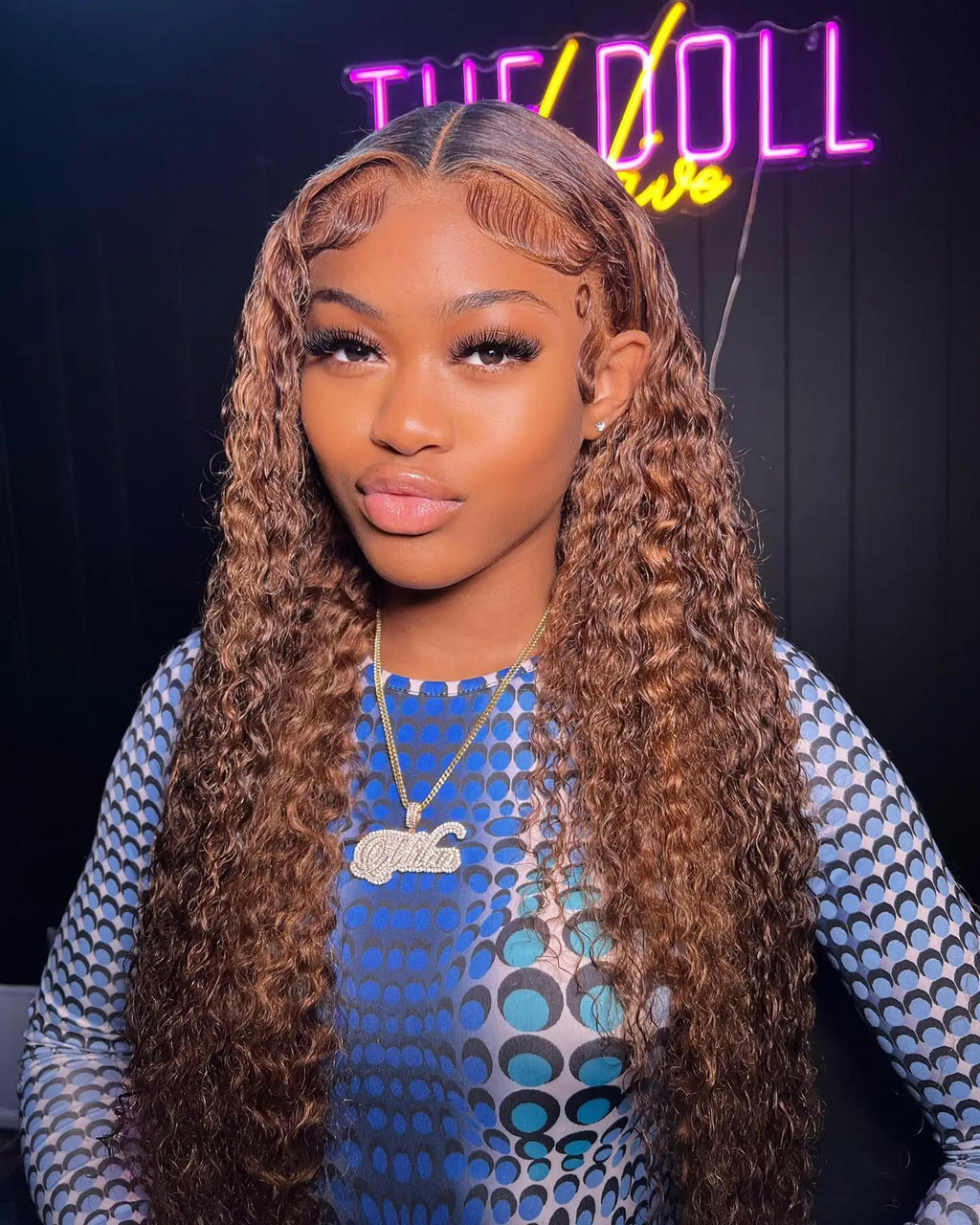 40 42 Inch Curly Highlight Wig Human Hair Colored 13x6 HD Deep Wave Frontal Wig 250% Honey Blond 13x4 Lace Front Wigs For Women