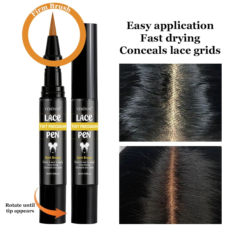 Lasting Lace Tint Precision Pen Wig Lace Dyeing Stick 5ml Wearing Wigs dye pen lace corrective lace net dye pen for lace dyeing