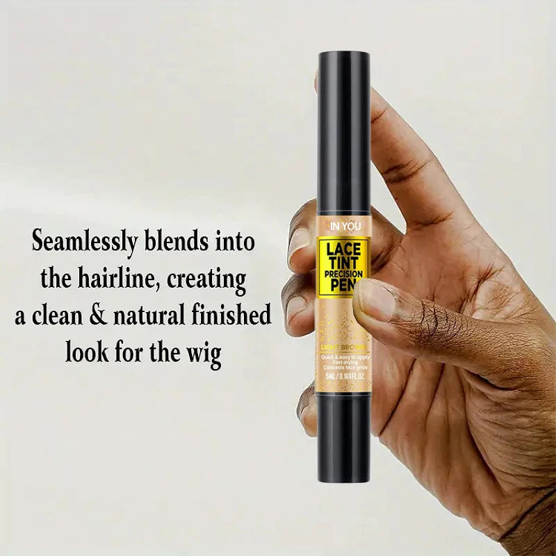 Lace Tint Pen for Wigs Long-Lasting Easy Apply Natural-Looking High Viscosity Hair Tint for All Hair Types a