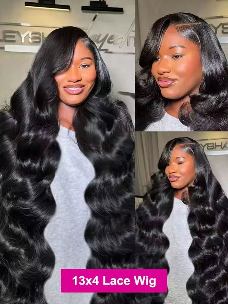 40 42 Inch Body Wave Human Hair Wigs 250% Density 13x6 HD Lace Front Human Hair Wig 5x5 Gluless Lace Closure Wig Preplucked