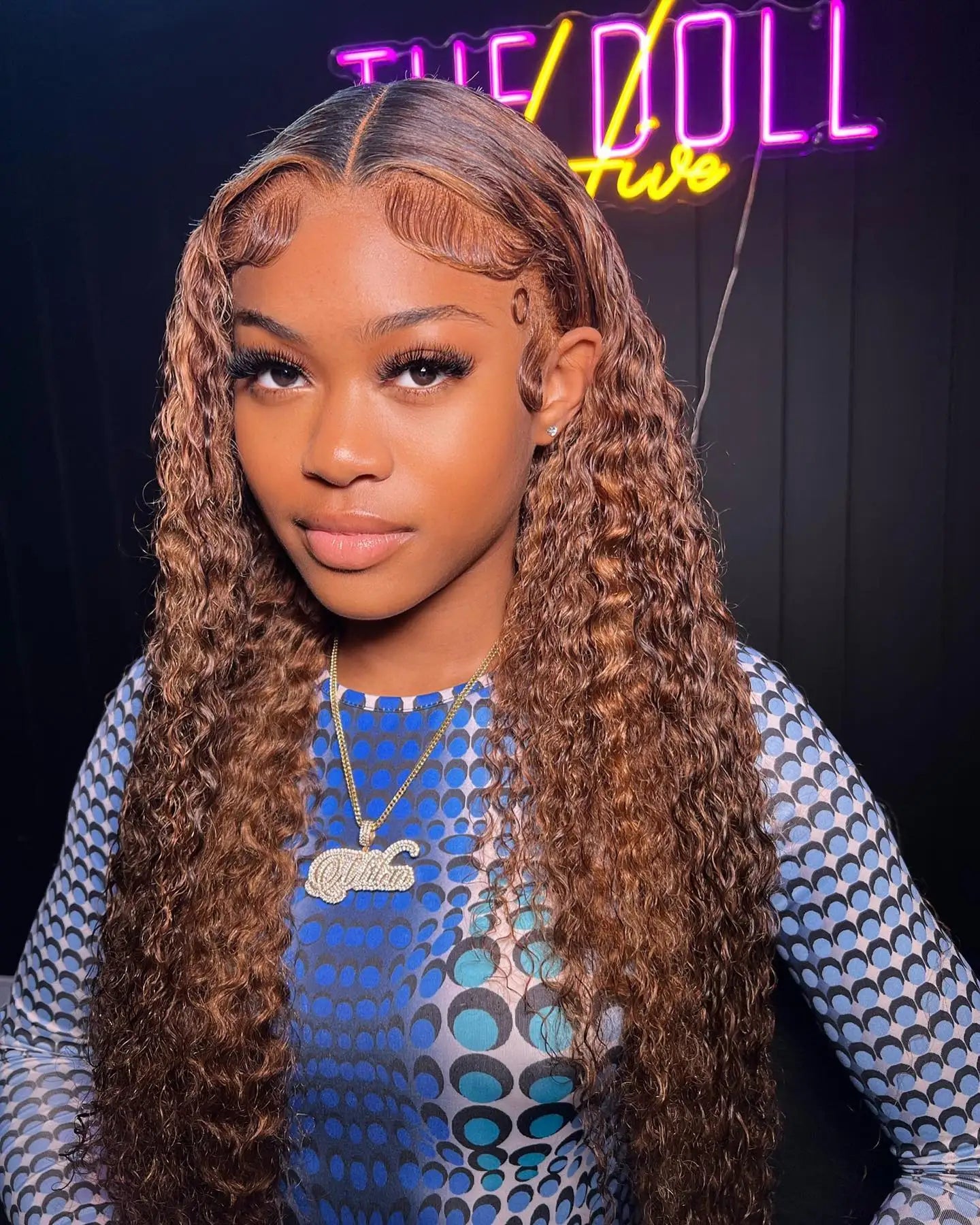 40 42 Inch Curly Highlight Wig Human Hair Colored 13x6 HD Deep Wave Frontal Wig 250% Honey Blond 13x4 Lace Front Wigs For Women