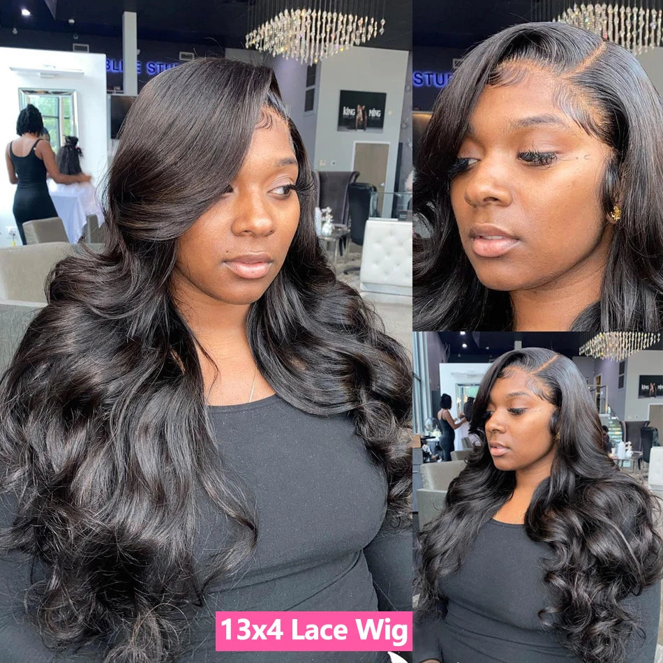 HD Transparent 13x4 13x6 Body Wave Lace Front Wig Pre Plucked 360 Lace Frontal Wig