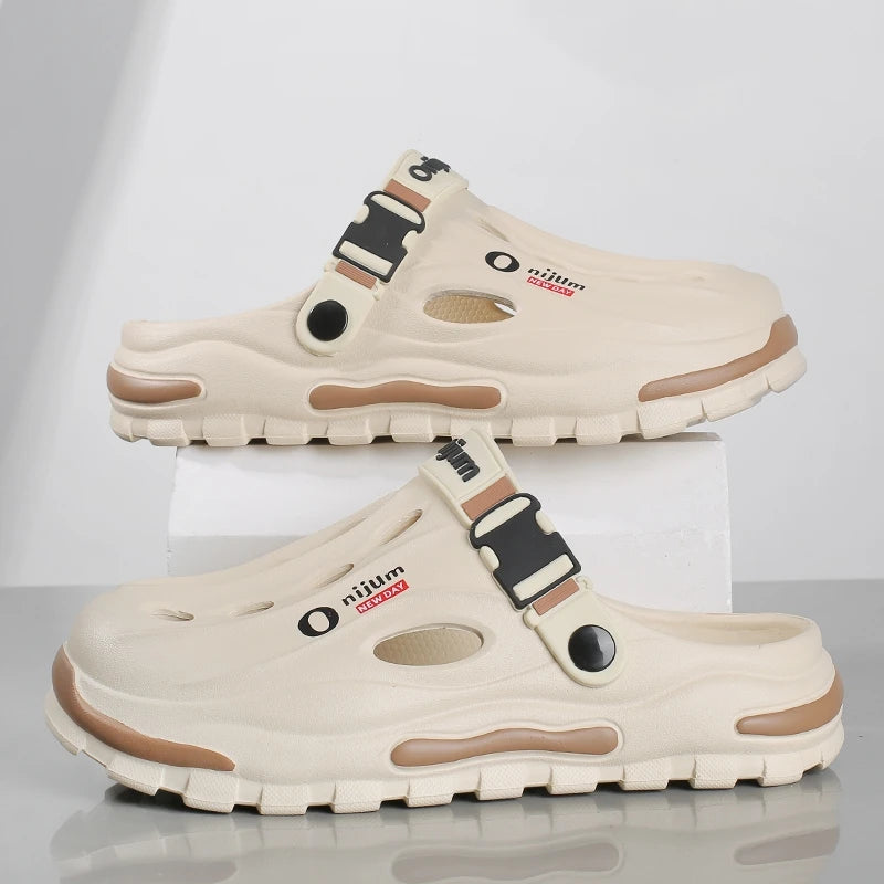 Summer Men's Beach Clogs EVA Soft Slippers Outdoor Sandals Fashion Slides For Men Casual Garden Shoes Male Women Beach Slippers
