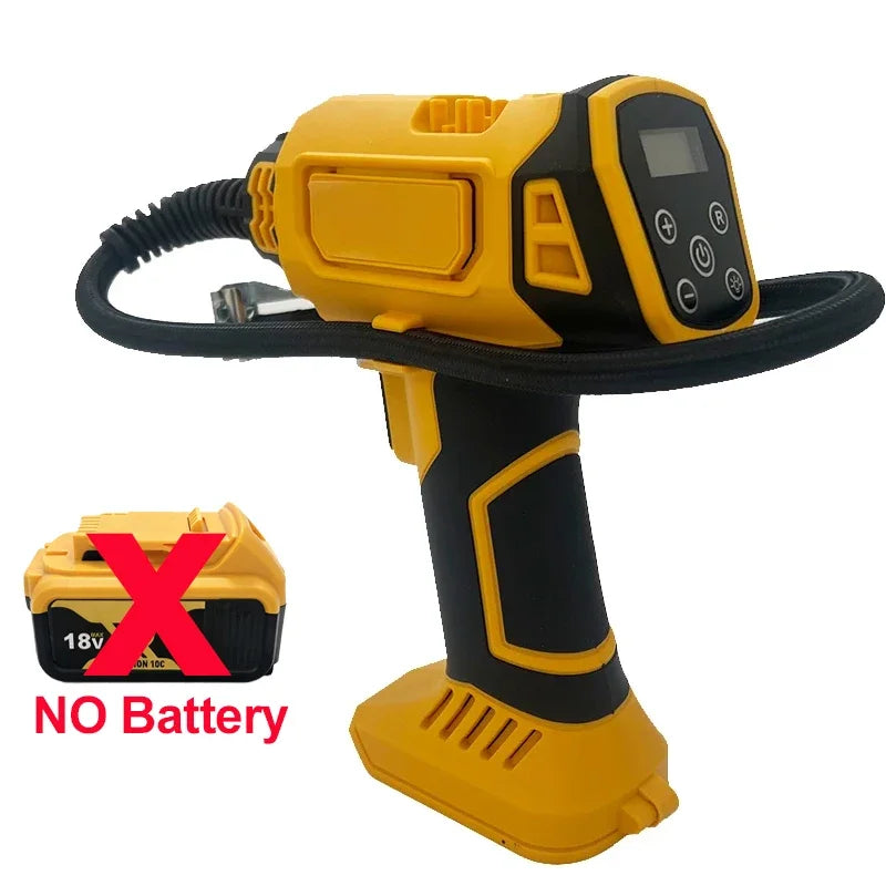 Fit DEWALT Battery Air Compressor Automatic Tire Inflator Cordless Electric Pump with Digital Pressure Gauge for Car Bike
