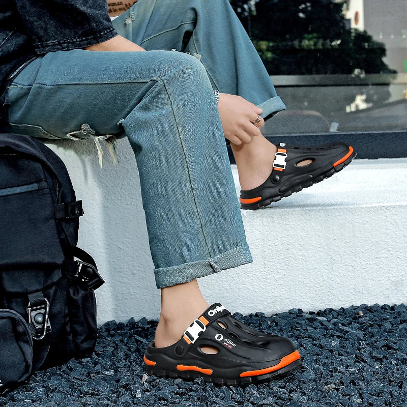 Summer Men's Beach Clogs EVA Soft Slippers Outdoor Sandals Fashion Slides For Men Casual Garden Shoes Male Women Beach Slippers