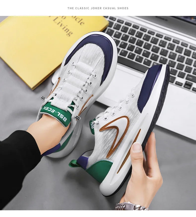 Men's Shoes Summer Breathable Mesh Sports and Leisure Forrest Gump Running Student Versatile Little White Shoes