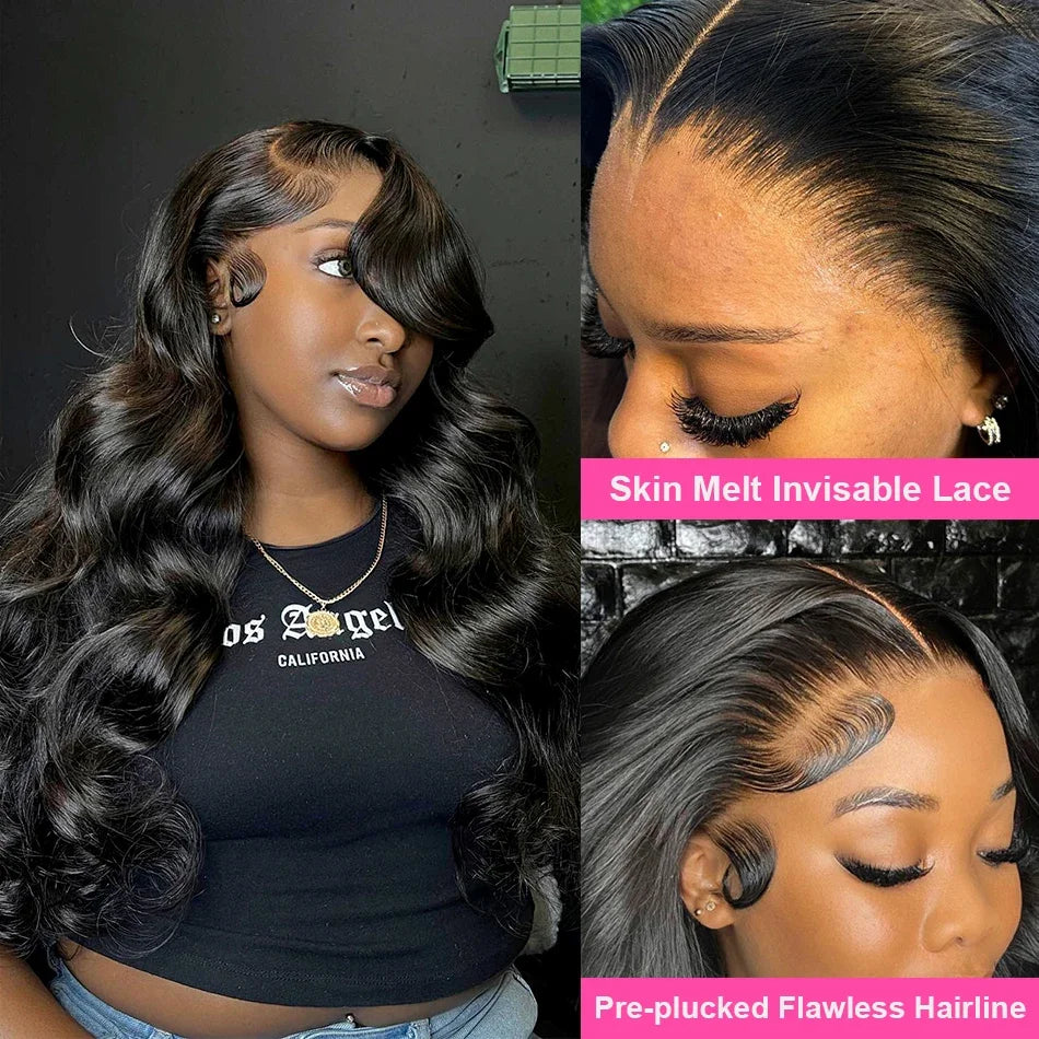 HD Transparent 13x4 13x6 Body Wave Lace Front Wig Pre Plucked 360 Lace Frontal Wig