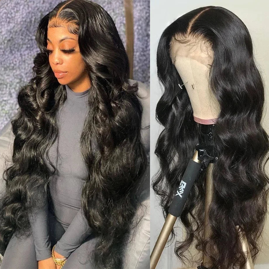 HD Transparent 13x4 13x6 Body Wave Lace Front Wig Pre Plucked 360 Lace Frontal Wig