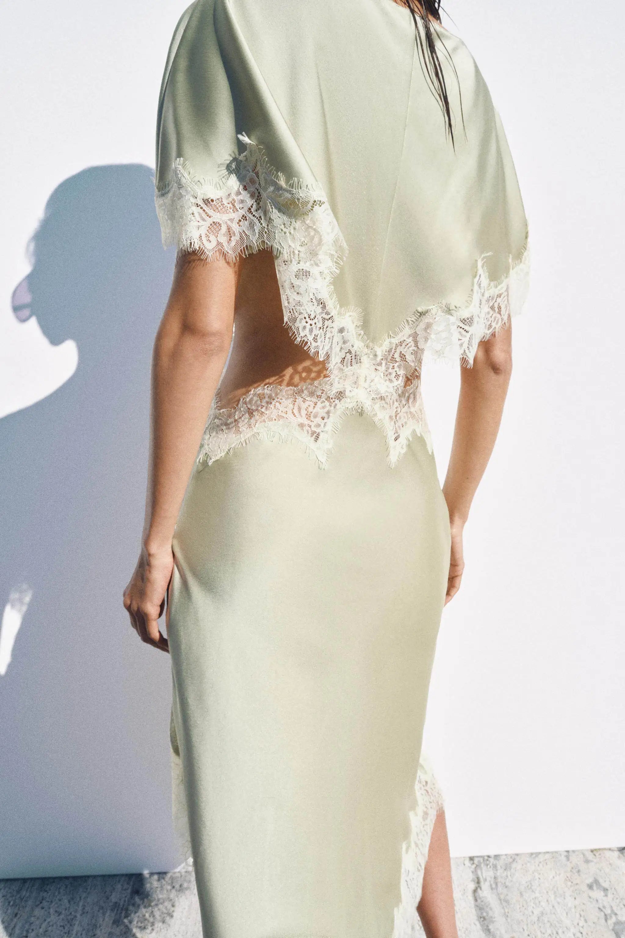 Elegant Solid Waist Hollow Out Woman Dress Lace Trim Cutout Asymmetrical Midi Dress Y2K Lady Sexy Club Party Woman Dress 2026NEW