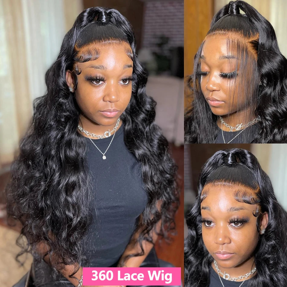 HD Transparent 13x4 13x6 Body Wave Lace Front Wig Pre Plucked 360 Lace Frontal Wig