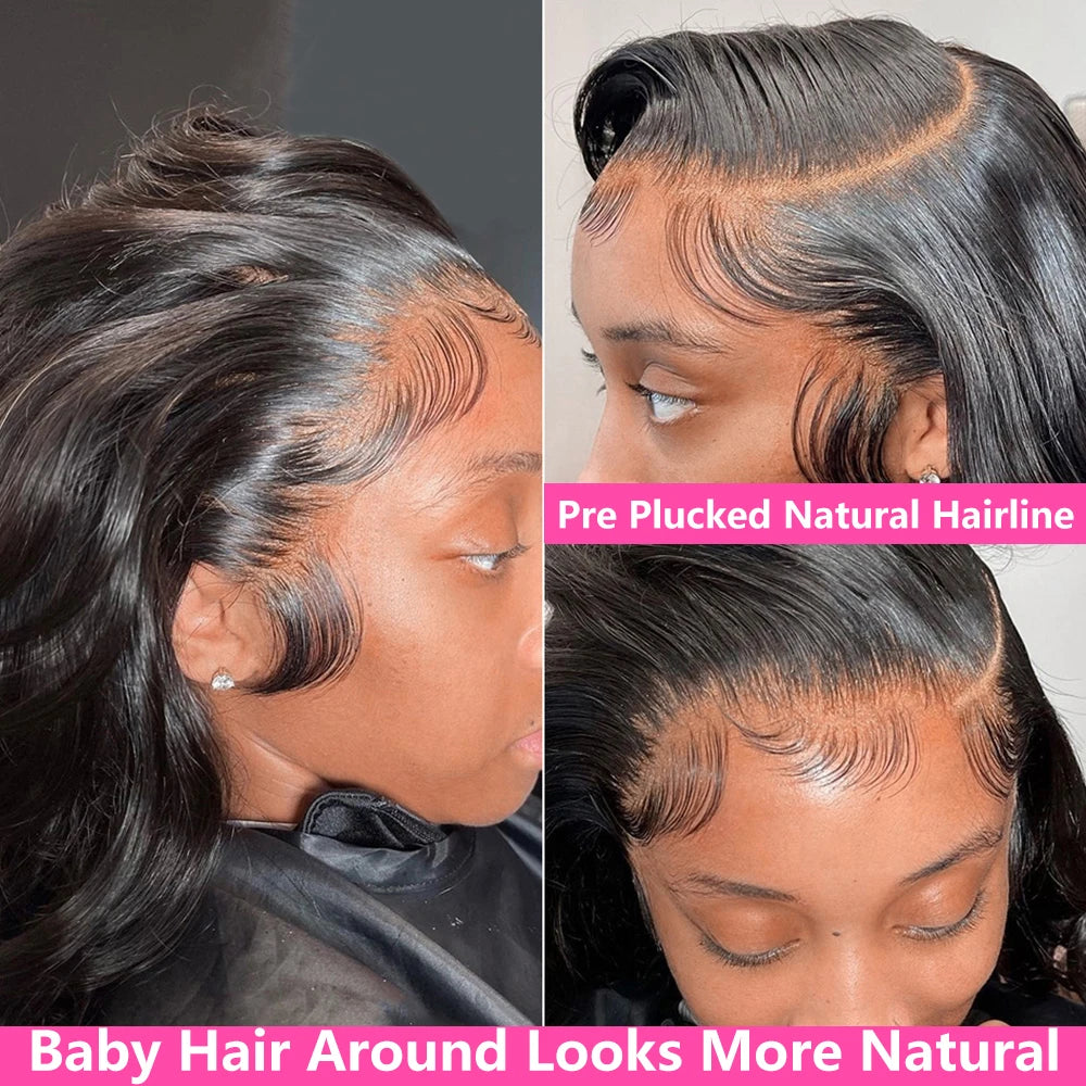 HD Transparent 13x4 13x6 Body Wave Lace Front Wig Pre Plucked 360 Lace Frontal Wig