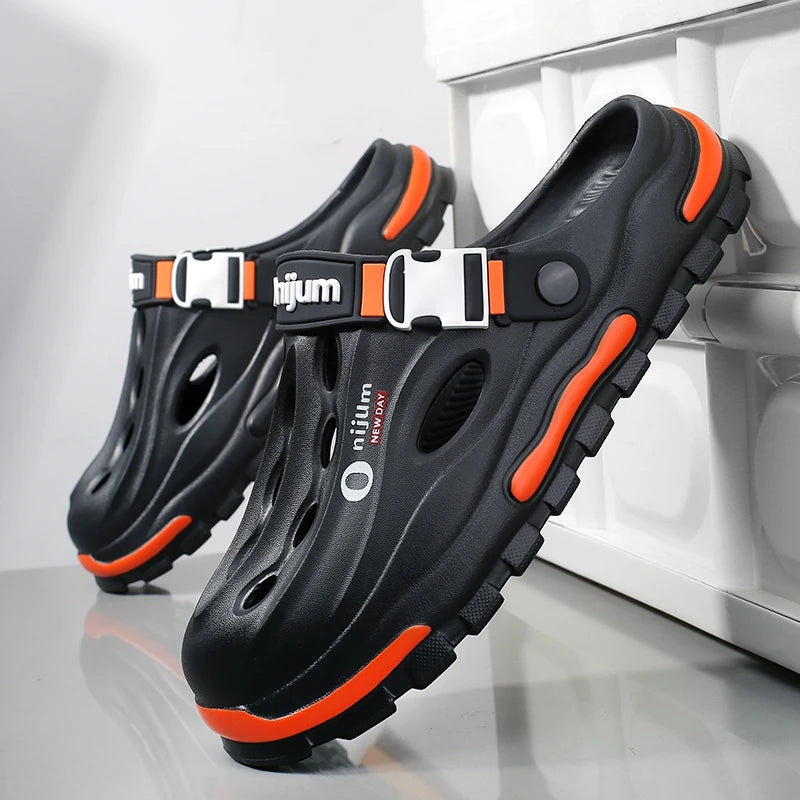 Summer Men's Beach Clogs EVA Soft Slippers Outdoor Sandals Fashion Slides For Men Casual Garden Shoes Male Women Beach Slippers