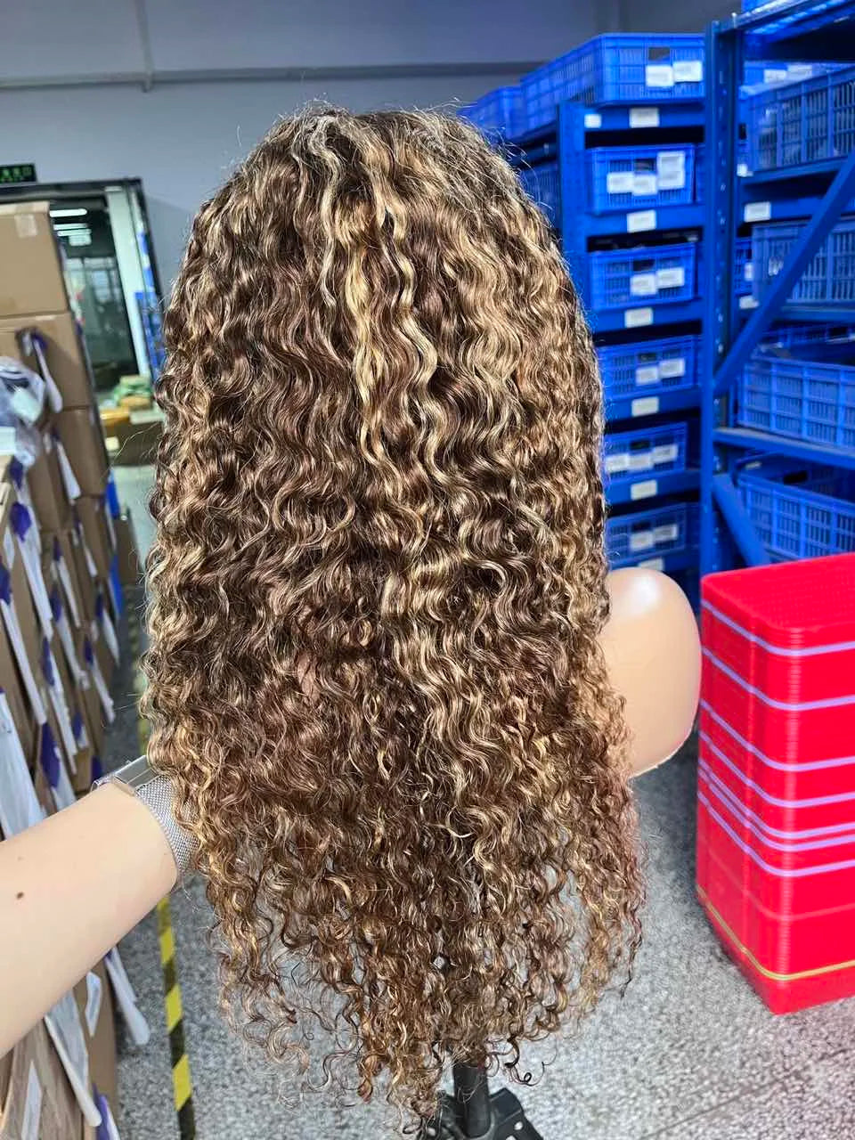 40 42 Inch Curly Highlight Wig Human Hair Colored 13x6 HD Deep Wave Frontal Wig 250% Honey Blond 13x4 Lace Front Wigs For Women