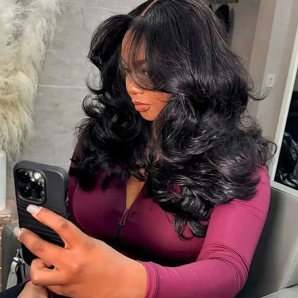 250% Glueless Wig Body Wave Human Hair Wigs Pre Cut 13x4 13x6 HD Lace Frontal Wigs Pre Plucked Curly Lace Front Human Hair Wigs