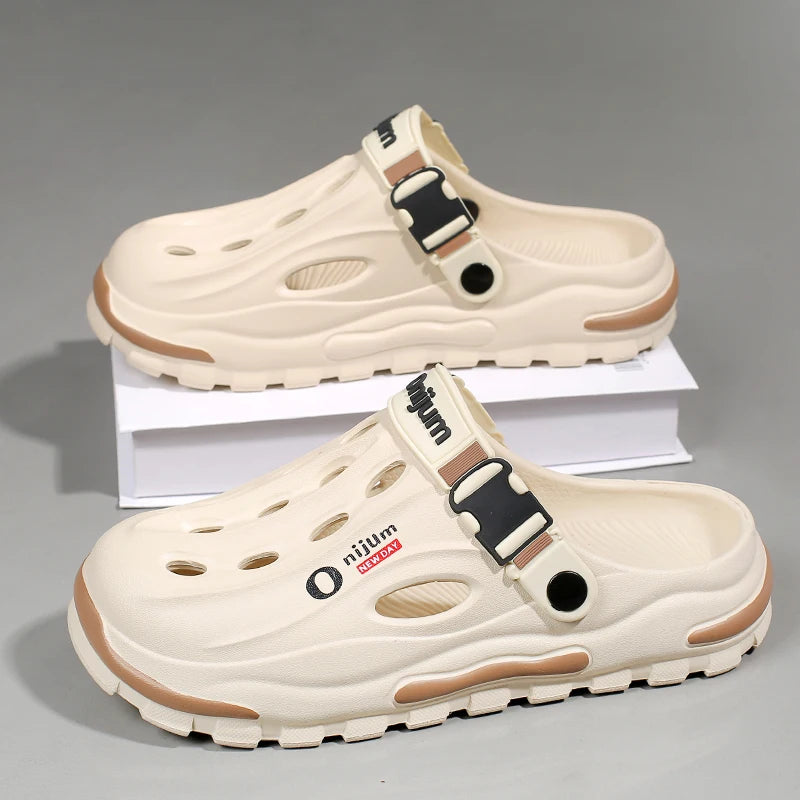 Summer Men's Beach Clogs EVA Soft Slippers Outdoor Sandals Fashion Slides For Men Casual Garden Shoes Male Women Beach Slippers