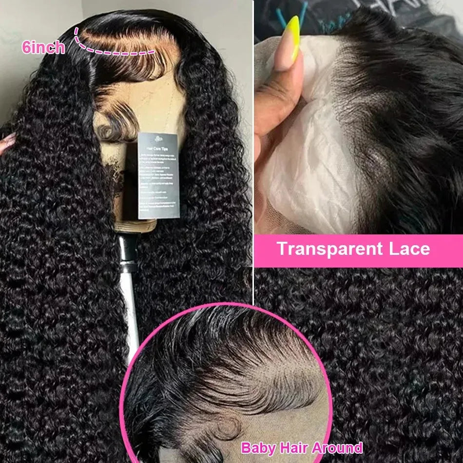 Golden Deep Wave 13x4 13x6 HD Lace Frontal Wigs Human Hair Water Curly Front Wigs 5x5 Glueless Human Hair for Women For Women