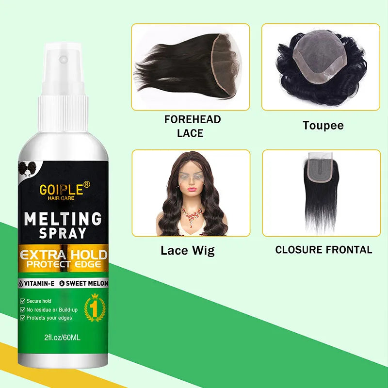 GOIPLE Melting Spray Lace Wig Installation Kit Extra Hold Wig Glue Spray, Waterproof lace glue, Hair Wax stick, Wig Remover