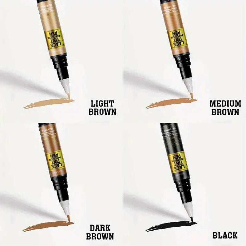Lace Tint Pen for Wigs Long-Lasting Easy Apply Natural-Looking High Viscosity Hair Tint for All Hair Types a