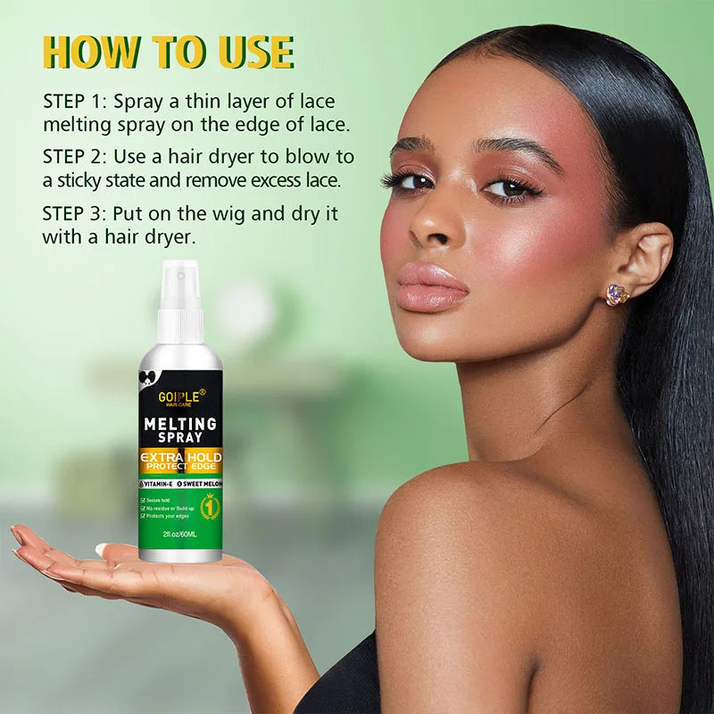 GOIPLE Melting Spray Lace Wig Installation Kit Extra Hold Wig Glue Spray, Waterproof lace glue, Hair Wax stick, Wig Remover