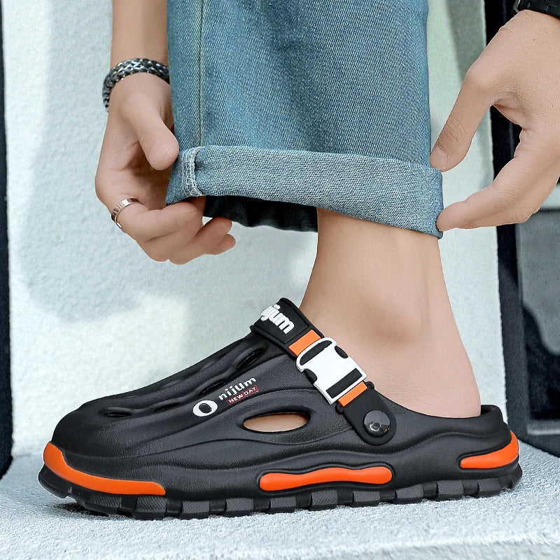 Summer Men's Beach Clogs EVA Soft Slippers Outdoor Sandals Fashion Slides For Men Casual Garden Shoes Male Women Beach Slippers