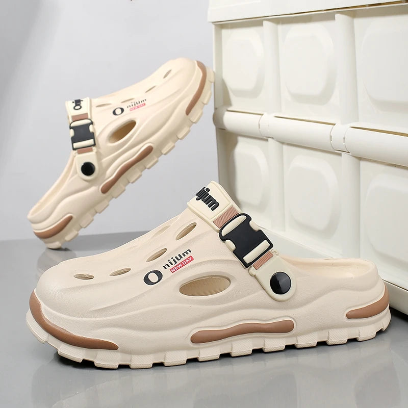 Summer Men's Beach Clogs EVA Soft Slippers Outdoor Sandals Fashion Slides For Men Casual Garden Shoes Male Women Beach Slippers