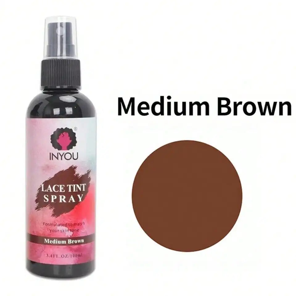 Lace Tint Spray For Wigs, Waterproof Lace Tint Melting Mousse Spray Concealer For Lace Closure Front Wigs Toupees