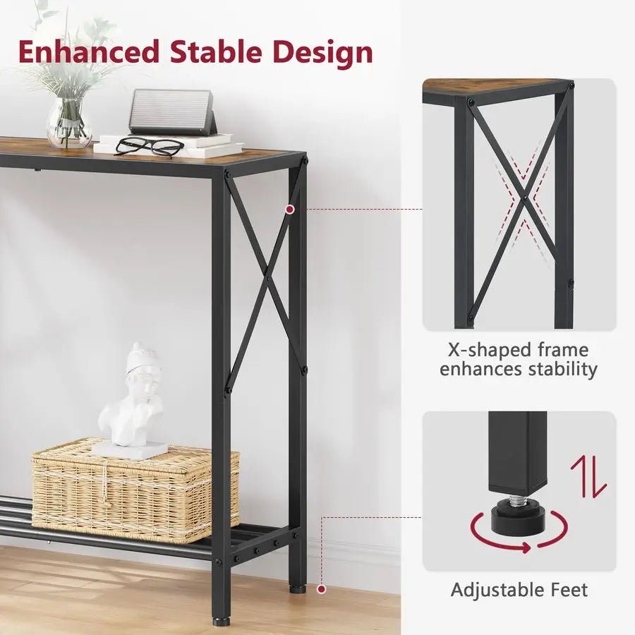 Small Round Drink Side Table, Solid Wood Pillar Design, Wood Top & Base Accent Table for Home Living Room Office