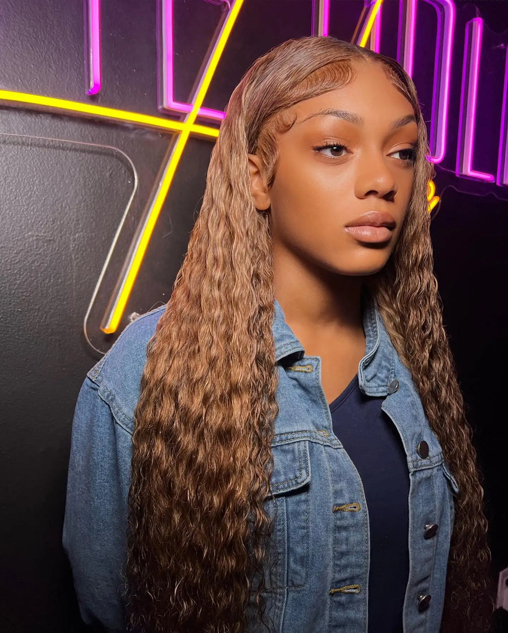 40 42 Inch Curly Highlight Wig Human Hair Colored 13x6 HD Deep Wave Frontal Wig 250% Honey Blond 13x4 Lace Front Wigs For Women
