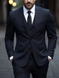 Men's Three-Piece White Suit, Anti-Wrinkle, No-Iron, Anti-Stick Fur Business Formal Suit, Four-Season Workplace Work Clothing Dr