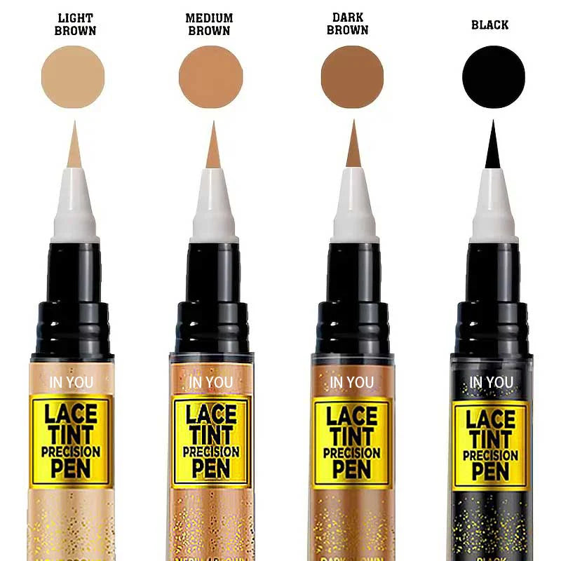 Lace Tint Pen for Wigs Long-Lasting Easy Apply Natural-Looking High Viscosity Hair Tint for All Hair Types a